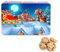 Bramble® Foods | Latta Metallo Biscotti | Babbo Natale sui Tetti | Lattina Decorata Rilievo Biscotti Inglesi Assortiti - 1 x 300 Gr