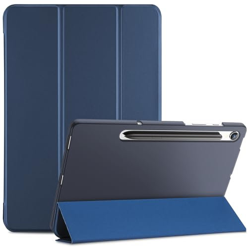 ProCase Cover per Samsung Galaxy Tab S10 FE/ S9 FE 10,9 Pollici 2025/2023 SM-X520 X510 X516, Custodia Tablet S9 FE Ultral Leggero Slim, Cover con Auto Svegliati/Sonno -Blu Scuro