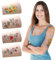 Vabean Lot de 4 housses de protection PICC Line pour haut du bras adulte avec 4 motifs élastiques tendance et respirants, Couleur de peau à motifs, Large