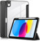 Yiernuo Custodia per iPad 10 Generation 2022 10.9 Pollici Tablet,Traslucido Cover con Funzione Supporto e Auto Sveglia/Sonno per ipad 10th Gen,Nero