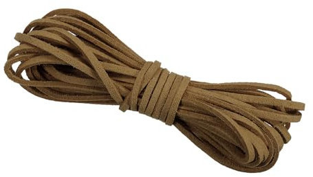PATIKIL 5.5 Yards x 3mm Faux Suede Leather Cord, Leather Lace String for Bracelet Necklace Beading Making DIY Crafts, Camel