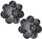 COMNICO Lot de 2 cache-tétons autocollants en dentelle pour femme - Pour fête rave, Noir , taille unique