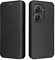 COMAKU Custodia Asus Zenfone 10/Zenfone 9。Cover per Telefono a Portafoglio in Fibra di Carbonio, Chiusura Magnetica, Cover per Telefono Antiurto-Nero