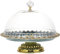 KIUGOP Kuchenhaube Keramik Kuchenplatte Glas, Kuchenglocke Ständer Tortenständer Glashaube Lebensmittel Abdeckung Für Hochzeit Geburtstag Party,B