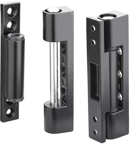 SOTECH 2 x Fensterbänder 95 mm schwarz RAL 9017 Türbänder zum Aufschrauben Renovierbänder