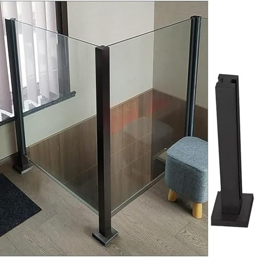 Corrimano Per Scale - Ringhiera Per Scale, Corrimano per palo per recinzione per ringhiera in acciaio inossidabile 304, palo verticale per pannello in vetro per interni/esterni/loft/villa(Middle post,