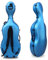 WUQIMUSC Custodia per violoncello in fibra di carbonio composita per 4/4 con ruote resistenti e cinghie per zaino, design a sospensione, manico integrato, guscio rigido impermeabile, peso 4 kg (blu),