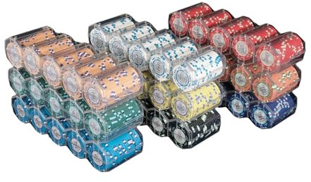 Riverboat Gaming Royale nummerierte Pokerchips - 14g 100 Stück Rack (alle Stückelungen) (20)
