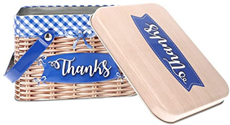 Hoement Caja caja de bocadillos de pastel recipientes para galletas para regalar llevar recipientes de comida con tapa storage box lata de galletas de mano contenedor de galletas