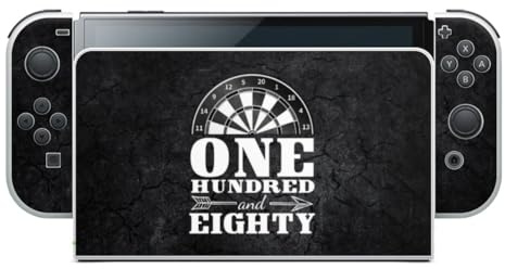 DeinDesign Skin kompatibel mit Nintendo Switch OLED Folie Sticker Dart Sport