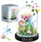 Fiotha Blumen Bauspielzeug Set, Libelle Blumen Mini Baustein Set mit Schutzhülle, Mikro Blumen Bausteine mit Schutzhülle, Blumen Insekten Bausteine, Geschenk für Kinder Erwachsene (568 Teile)