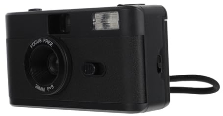 ABS Kamera mit Eingebautem Blitz Retro Wiederverwendbar Weihnachten Event | 35mm Filmrollen, Einfache Bedienung für Anfänger und Alltag, 1 Stück Aa Batterie Nötig