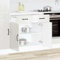 Myheimly Küchenschrank Küchenzeile,Küchenmöbel Einbauküche Schrank,Holzwerkstoff Schrank,Hochglanz-Weiß,Kitchen Cabinet,80 x 46 x 81.5 cm