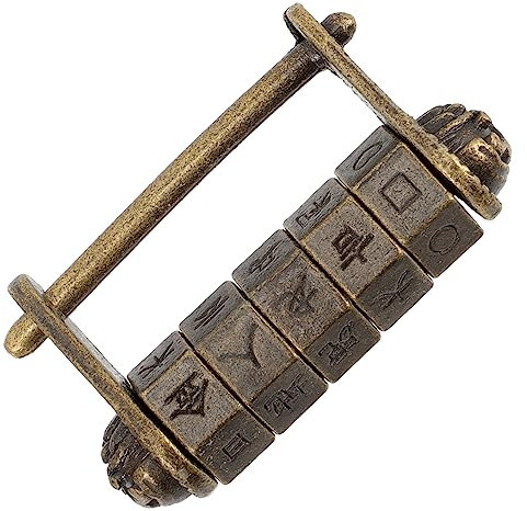 Angoily Candado Antiguo De Combinación Con Cerradura Vintage Para Joyeros Cajas Muebles