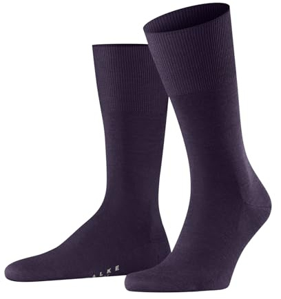 FALKE Herren Socken Airport M So Wolle Baumwolle einfarbig 1 Paar, Rot Wineberry 8761, 41-42