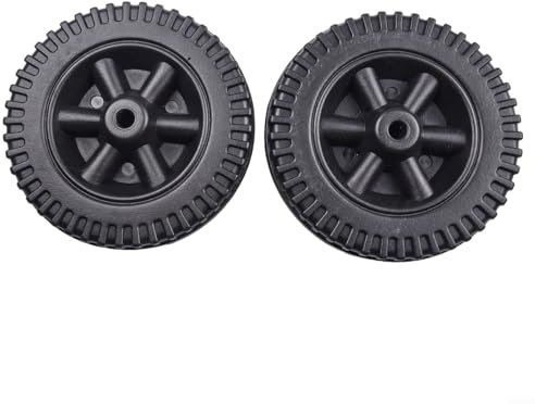 Eawfgtuw Set di 2 pezzi di ricambio per ruote per griglie, 6 pollici Charbroil, resistente al calore, per griglie multifunzione barbecue (nero