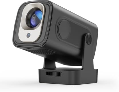 【Autofokus & 1080P】 Mini Smart Beamer mit 4K-Unterstützung, tragbarer Beamer mit WLAN und Bluetooth, 5W Lautsprecher, Android Projektor, Sprachsteuerung, Filmprojektor für den Außenbereich