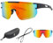 SPOKKI Schnelle Brille Rave Fahrradbrille Herren Damen UV400 Polarisierte Sportbrille Sport Sonnenbrille Rennrad Brille für MTB Rennrad Fahrrad Ski Rave MTB mit Brillenetui und Brillenband (Orange)