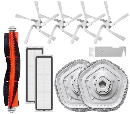 AZSHIW Compatible con el Robot Aspirador y trapeador autolimpiable XiaoMi BOT W10, Cepillo Principal y Lateral, depósito de Polvo, Piezas de Repuesto for aspiradora.(Set 13)