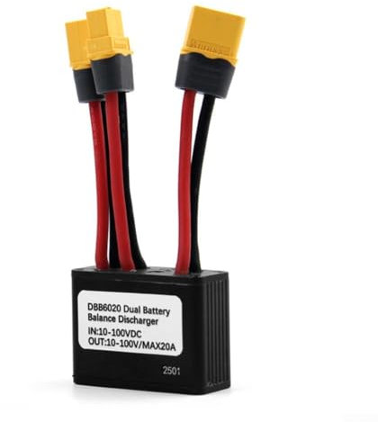 MeevrgR 20A Dual Battery Parallel Module for E-Bikes – 10-100V Auto-Switching for XT60 Connectors – Doubles Range & Power