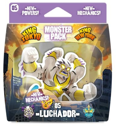 IELLO | King of Tokyo Monster Pack : Luchador | Board Game Expansion | Ages 8+ | 2-6 Players | 30 Minutes Playing Time