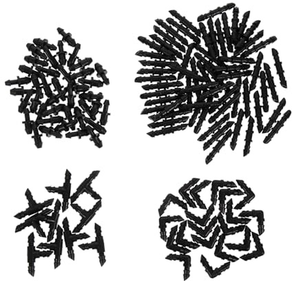 Abaodam 130pcs Plastic Irrigation Connectors with Elbow Tee Straight and End Caps for Garden Greenhouse Watering and Drip Irrigation Systems and Easy to Assemble