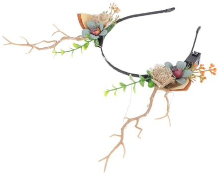 Hemobllo Hirschgeweih Stirnband Leuchtend für Kostümpartys Edles Haarband aus Hochwertigem Material Dekoratives Kopfschmuck für Festivals