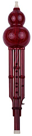 POENVFPO Flûte de Gourde Hulusi Traditionnelle à clé C, Gourde Naturelle Sculptée à la Main avec Tuyaux en Bambou, Instrument de Musique Léger de 157 G pour Débutants, Comprend un étui de Transport