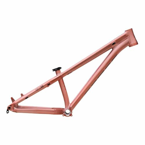 BSFHQS 26er XC Mountainbikes Cross Country Rahmen 12 Aluminiumlegierung Dirt Jump Competition Hartschwanz Rahmen Scheibenbremsrahmen Steckachse 12x148mm Boost, Interne Führung(Rose Gold)