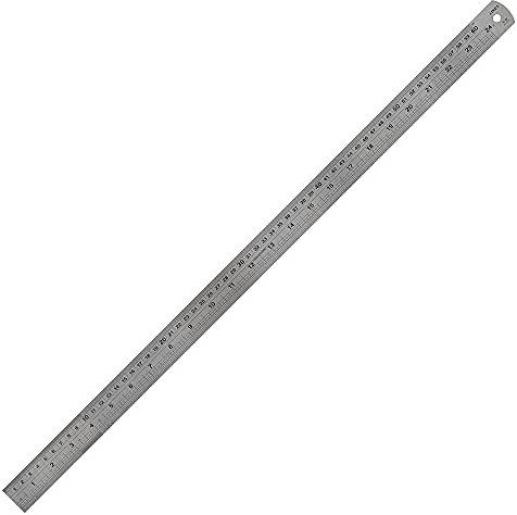 Linex Ruler 60cm – Stainless Steel with Metric & Imperial Markings, Conversion Table, Hanging Hole