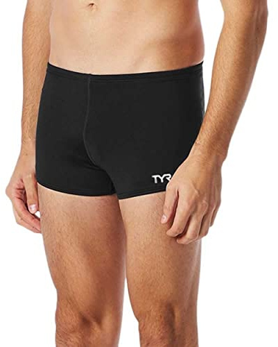 TYR Herren Durafast Elite Solid Square Leg Swimsuit Badehose