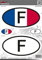 BIKE-label Länderkennzeichen Aufkleber 2D Frankreich für Auto Motorrad Tür Camper Sticker 400018