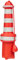 ROGZ LH02-C Lighthouse Dog Fetch Toy/schwimmendes Wurfspielzeug, rot/weiß