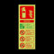 Water Fire Extinguisher Guide Photoluminescent Plastic Sign - Emergency/Fire Exit/Extinguisher (FE34)