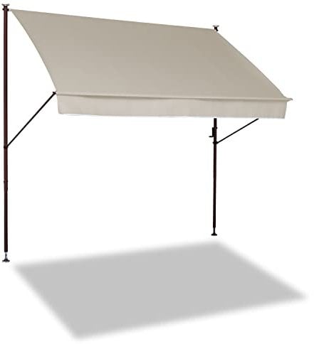 Angerer Freizeitmöbel GmbH Klemmmarkise Style - Markise für Sonnenschutz - Montage ohne Bohren und Dübeln - ideale Balkonmarkise für Mietwohnungen (Beige, 250 cm)
