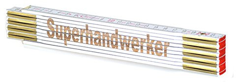 Zollstock mit Gravur Text Superhandwerker/ Spruch Lasergravur Geschenk Mann Vatertag Geburtstag