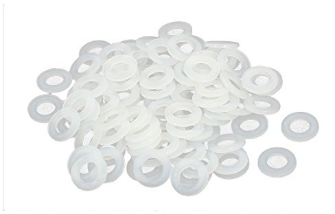 sourcing map M6 x 12mm x 1.2mm Nylon Plat Tampons Isolantes Rondelles Joints Attache 100PCS
