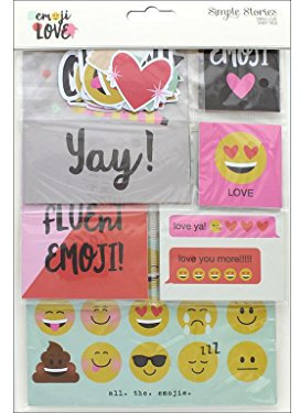 Simple Stories Emoji Love SN@P Pack, Paper, Multi-Colour, 25.4 x 17 x 1 cm