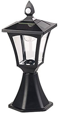 Royal Gardineer Solar Gartenlampen: Solar-LED-Standleuchte, PIR-Sensor, Dämmerungssensor, 100 lm, IP44 (Stand Solarleuchten, SolarLED-Leuchte für Gatensäule, Lampe Bewegung)