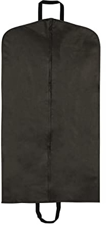 Mainetti Custodie Copriabiti, in Tessuto Non Tessuto, con Cerniera Centrale, Antipolvere e Traspirante, Colore Nero, Dimensione 60x140cm con Manici, 5 Pezzi per Confezione