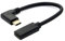 Cable de extensión USB-C de 20 cm USB-C tipo C macho a hembra USB 3.1 Extensor de cable corto para Nintendo Switch, Macbook y más, negro (90 grados)
