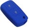 Happyit Silicone Car Key Cover Case for VW Volkswagen Amarok Polo Golf 4 5 6 MK4 Bora Jetta 2 Buttons (Blue)