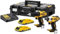 DeWalt DCK2062S2T-QW-KIT XR 18V = DCD709 Taladro Percutor + DCF809 Atornillador Impacto + 2 baterías +maletín TSTAK II, 18 V
