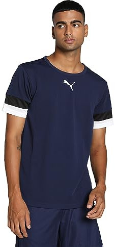 PUMA Herren Teamrise Jersey Shirt, Peacoat-puma Black-puma White, XL EU