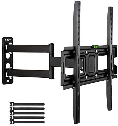 Bonnlo TV-Wandständer für 81,3–165,1 cm (32–65 Zoll) Plasma/LCD-/LED-Bildschirm, einzelner Pendel, großer Standfuß, neigbar nach oben und unten, max. Gewicht 35 kg, VESA 400 × 400