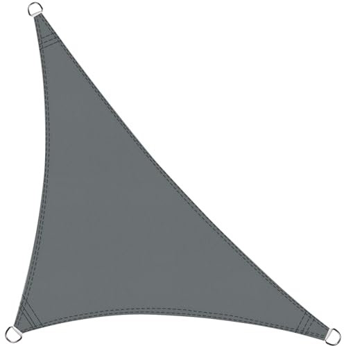 Cool Area Voile d'ombrage Triangle 5x5x7m Imperméable Toile Ombrage 95% UV Protection Grande Taille pour Patio Balcon Jardin Terrasse Extérieur-Antracite