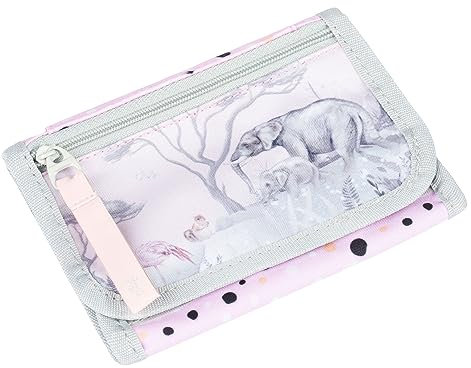 Baagl Brustbeutel Kinder - Geldbörse für Mädchen - Geldbeutel, Mini Portemonnaie, Kleingeld Münzbörse (Safari)