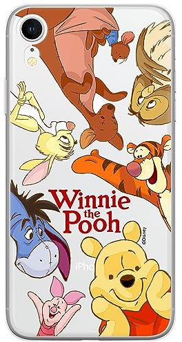 ERT GROUP mobile phone case for Iphone XR original and officially Licensed Disney pattern Winnie the Pooh & Friends 046 optimally adapted to the shape of the mobile phone, partially transparent