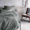 Irisette Premium Flausch-Cotton Bettwäsche Mink 8872 grün, 1 Bettbezug 135 x 200 cm + 1 Kissenbezug 80 x 80 cm