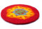 feelz Filzkissen Sitzkissen rund Filz Blume des Lebens bunt 100% Wolle 35 cm Höhe 1 cm Handarbeit (Rot)
